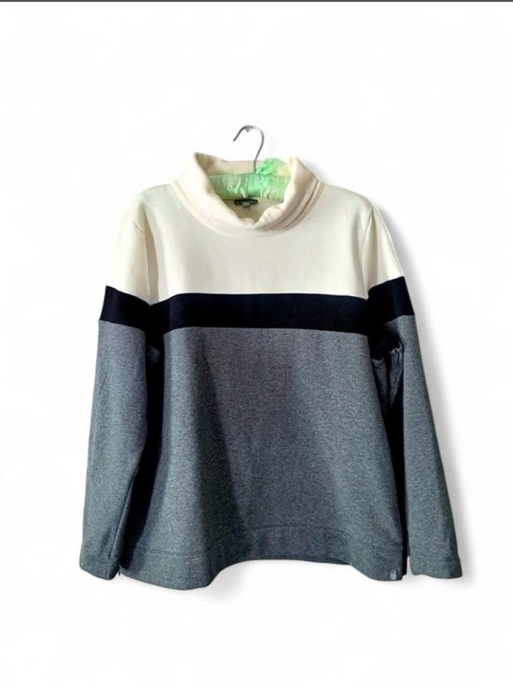 T by Talbots Funnel Neck Colorblock Sweatshirt - Size 12P